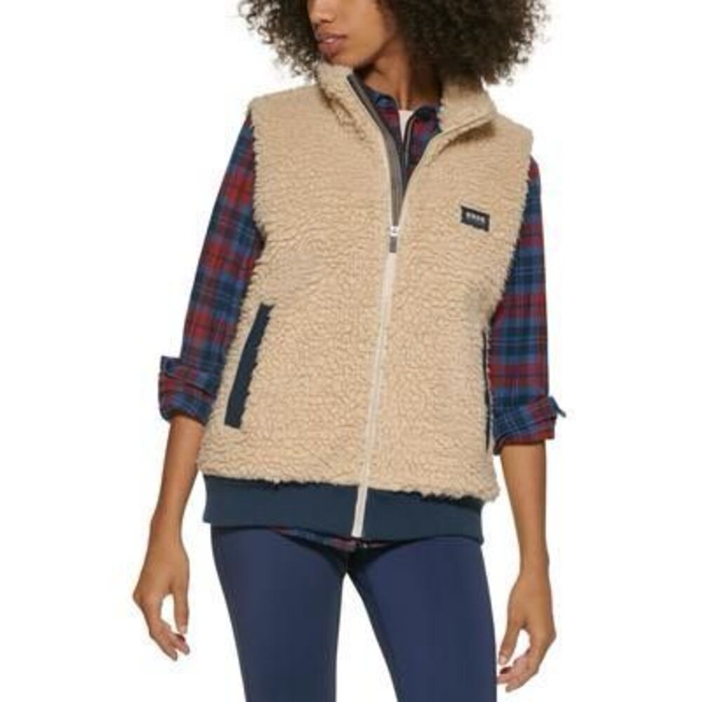 Bass‎ Outdoor Women S Route Hiking Faux Sherpa Vest Brown Size Small